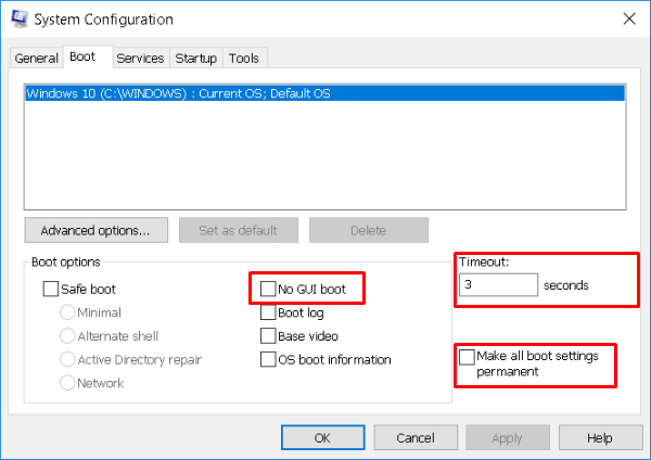 Windows10 Boot Configuration