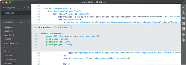 brackets best text editor for PC