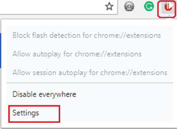 Autoplaystopper settings chrome