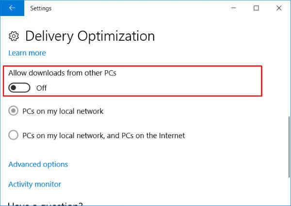 Delivery Optimization windows 10 gaming optimization