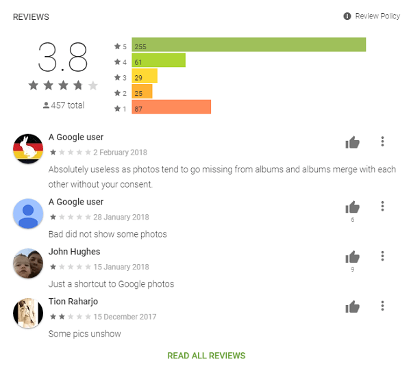 Google Play Store Photo Gallery App Reviews