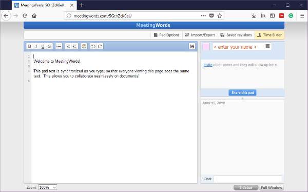 Meeting Words best text editor for PC