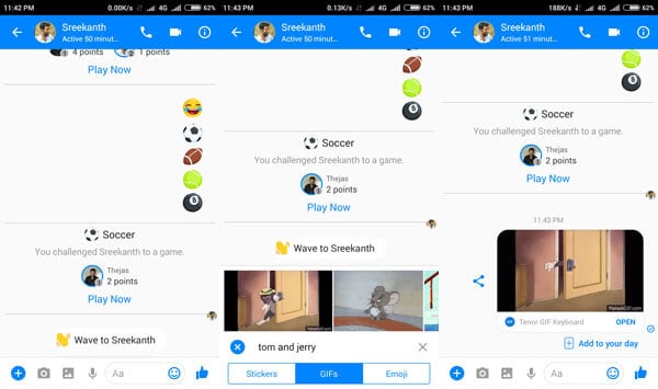 animated gif in facebook messenger