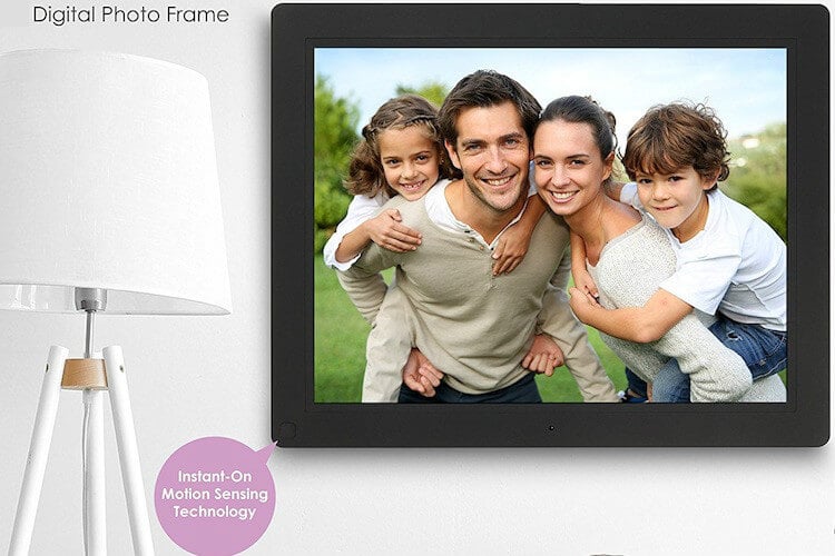 Support Video Music Video USB Drive SD Card Students Friends Digital Picture Frame Suitable as a Gift for Elders Jimwey 15 Inch Full HD IPS Screen Digital Photo Frame with Motion Sensor 