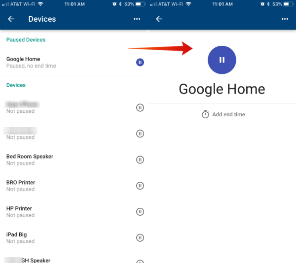 Control Individual Device WiFi