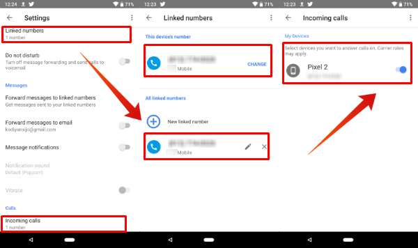 google voice change message