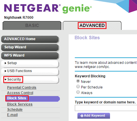 cannot login to netgear router from genie