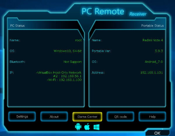 PC Remote for convert android to mouse and keyboard