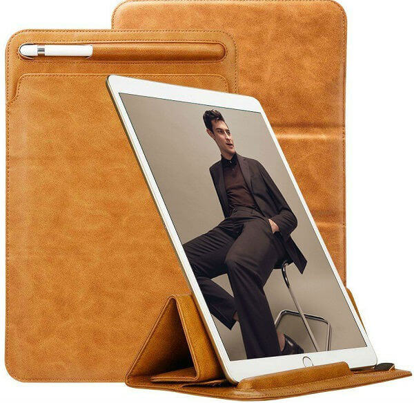 TOOVREN Tri-fold Stand Ultra-Thin Leather PU Pouch Cover