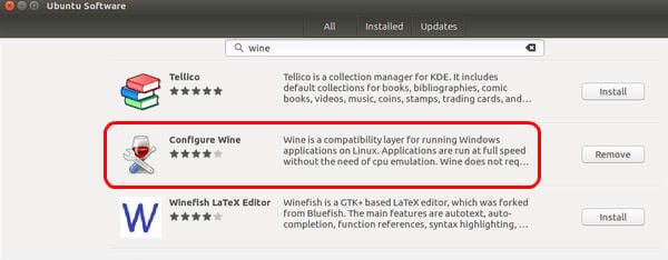 Configure Wine install