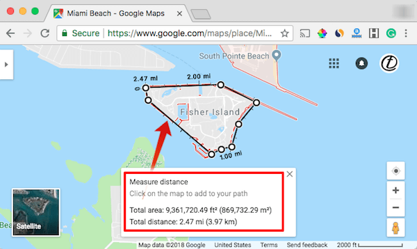 Google Map Area Calculation