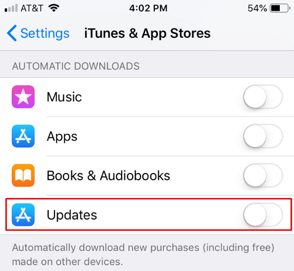 iOS Turn Off Automatic Uploads