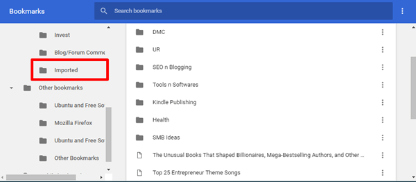 windows chrome imported bookmarks location