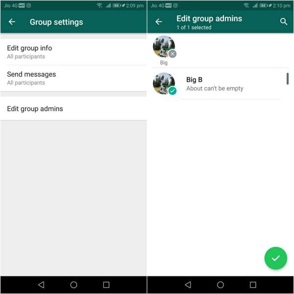 Restricting group members from sending messages in WhatsApp
