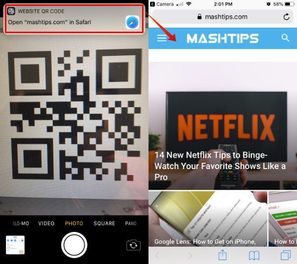 QR Code Scanner: How to Scan QR Code with iPhone & iPad? | MashTips