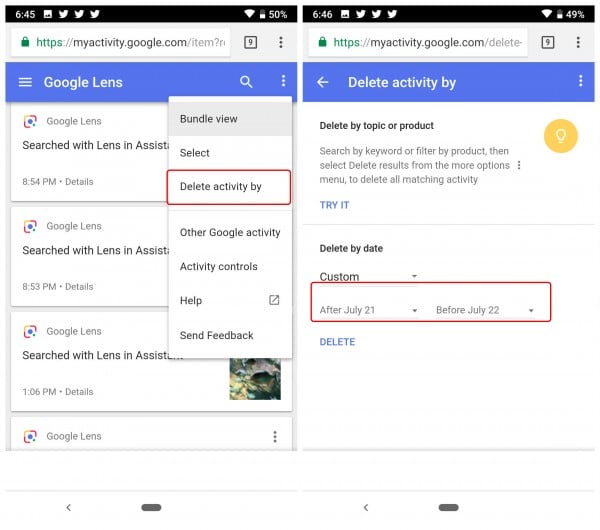 How to View and Delete Google Lens Activity  - 52