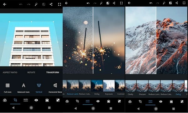 android Photoshop Express raw image editor