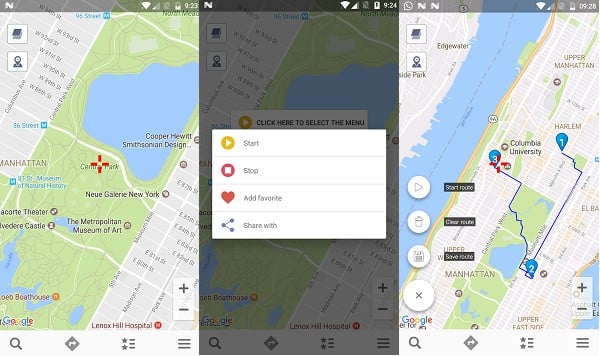 android fake gps location setting points