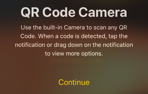 iPhone QR Code Camera