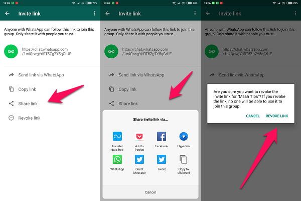 How To Create Whatsapp Group Invite Link And Share To Add Members Mashtips