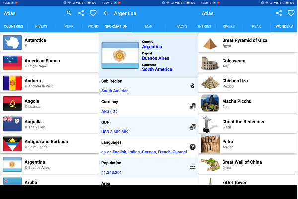 6 Android Apps to Learn World Map - 3