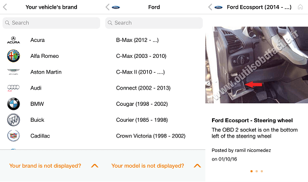 ios where is my obd2 port database