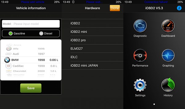 iphone iobd2 UI