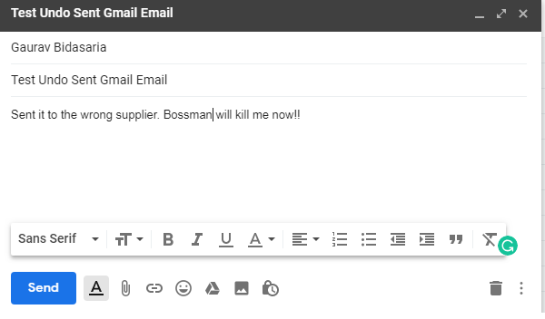 windows chrome gmail compose email