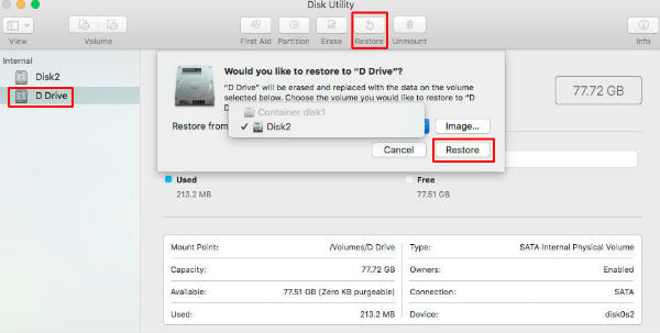 unmount disk image from os x