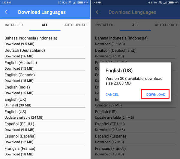 Offline Speech Language Download Android