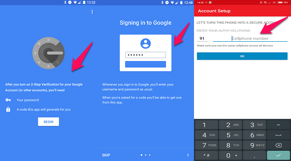 android google authenticator n authy