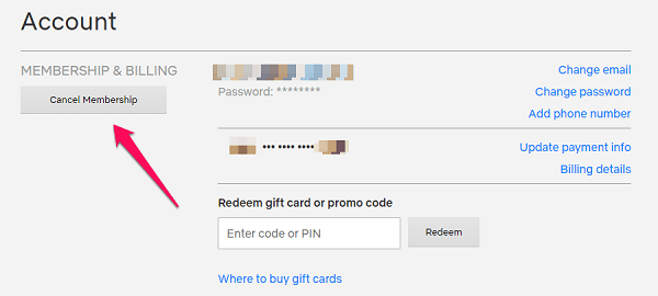chrome netflix cancel membership