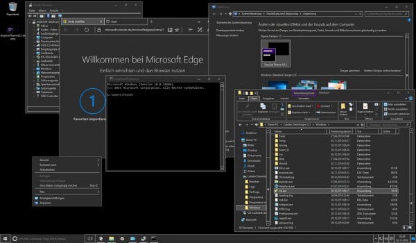 full black theme for windows 10