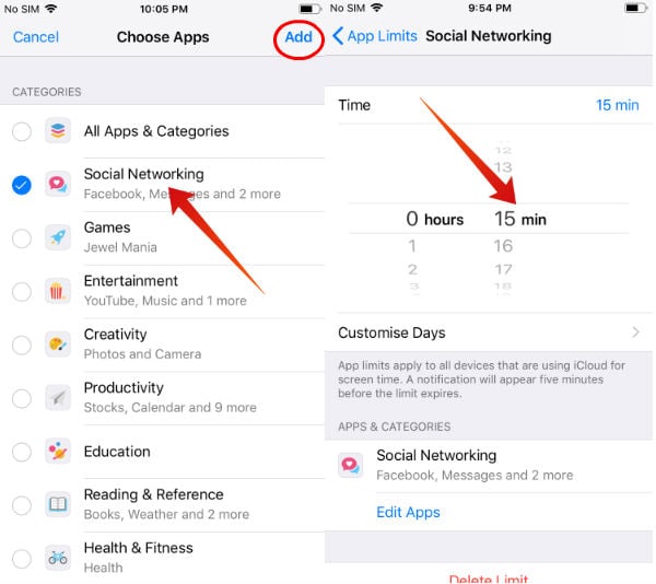 iPhone Set Limits for Social Networking