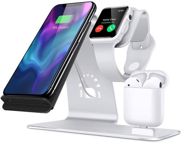 3-in-1 aluminum apple watch stand