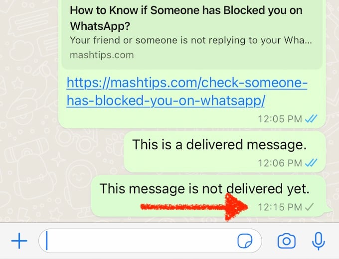 Block Message WhatsApp
