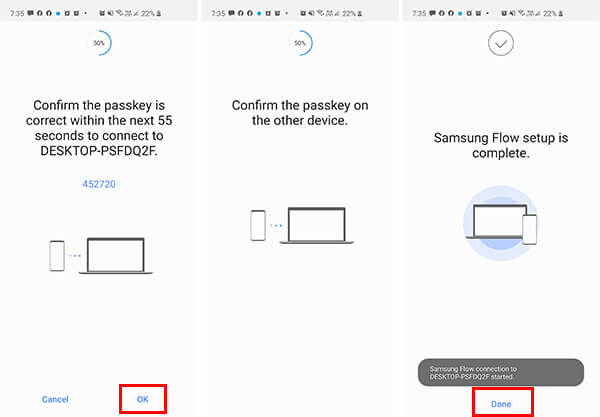Connect Samsung Flow to Windows 10 Android