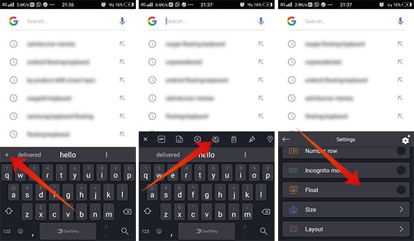 How to enable and use Floating Keyboard in SwiftKey