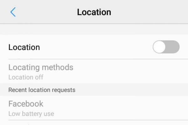 Android Turn off Location