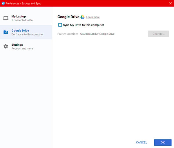 Google Drive offline sync Google Drive Backup and Sync on Windows