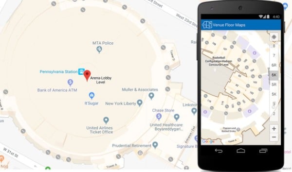 Google Maps indoor navigation