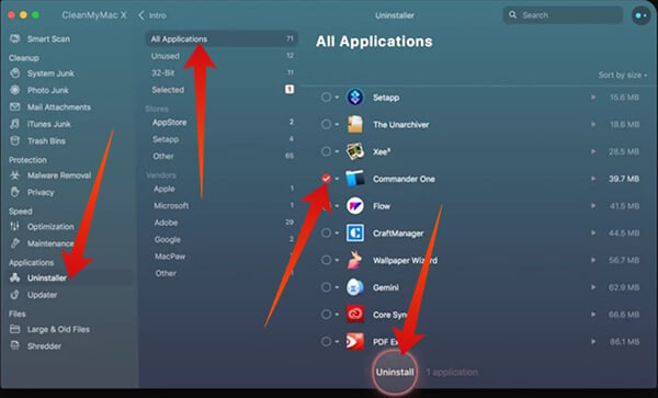 How to bulk uninstall applications using CleanMyMac X