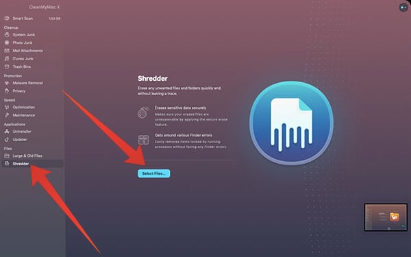 How to securely delete or Shred a file using CleanMyMac X