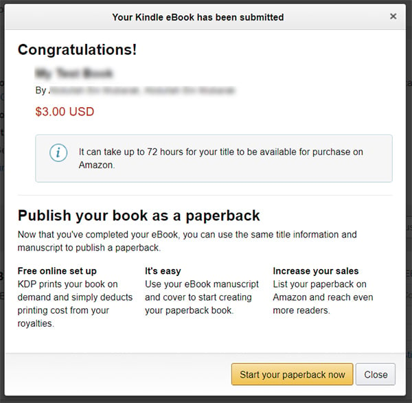 Publish an eBook on Amazon Kindle using KDP