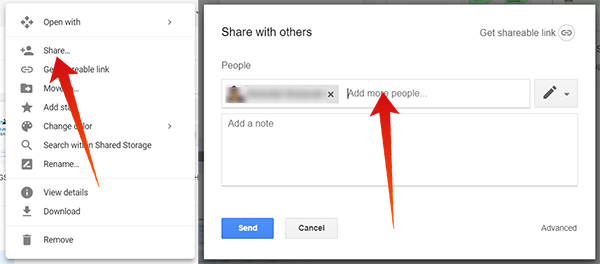 Share a folder with others on Google Drive