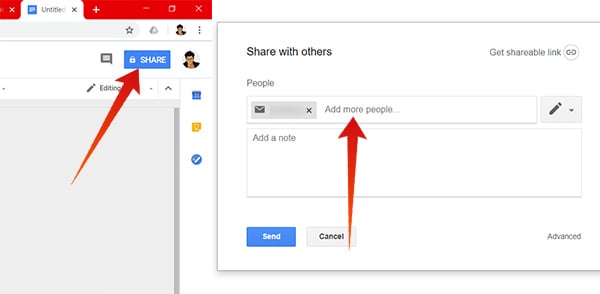 Share and edit documents with others
