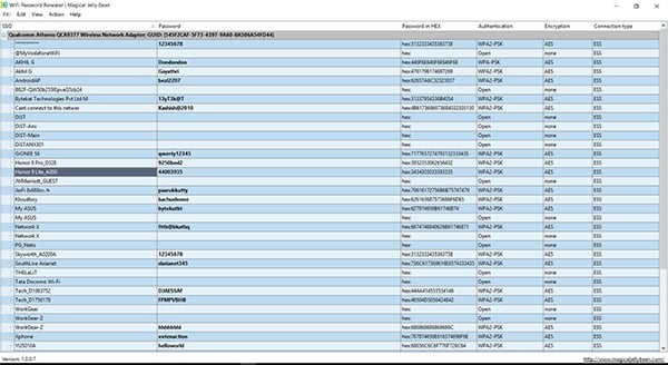 WiFi Password Revealer on Windows