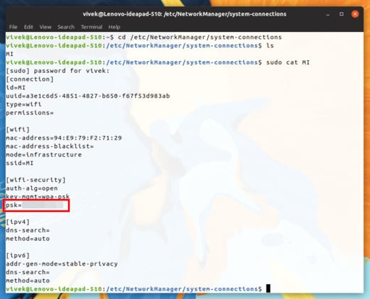 View Saved Wi Fi Passwords on Linux  Ubuntu  - 30