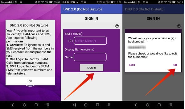 android trai dnd register dnd