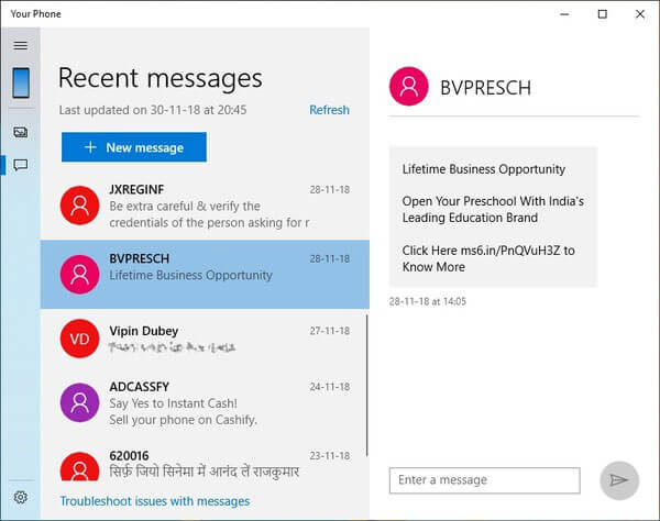 Sync Your Phone Messages With Your Windows 10 PC (Android)